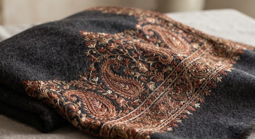 Swat Wool Shawl — detail view