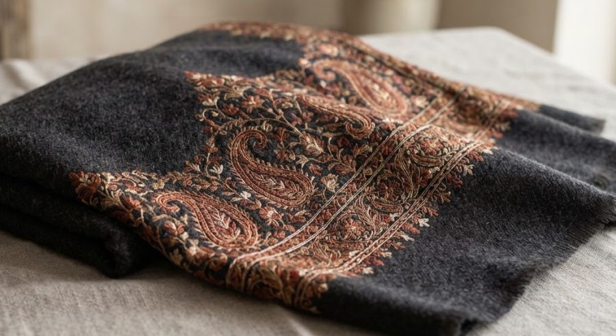 Swat Wool Shawl — alternate view