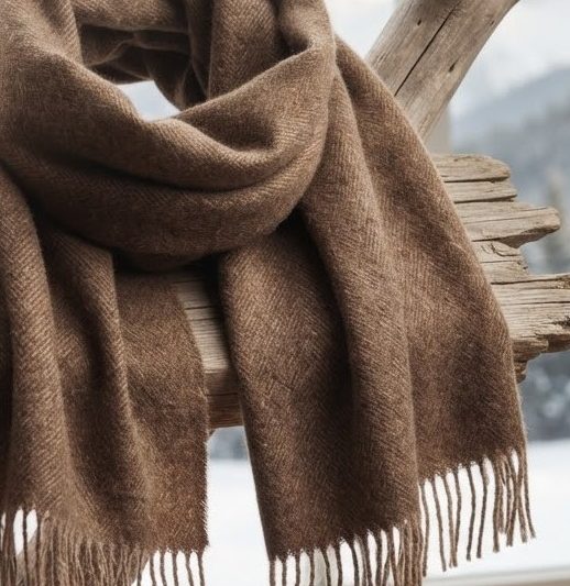 Walnut Brown Wool Chadar — alternate view